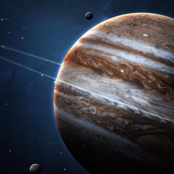 Планета с кольцами Юпитер