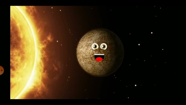 Планета Меркурий с глазками