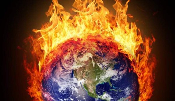 Браузер с горящей планетой