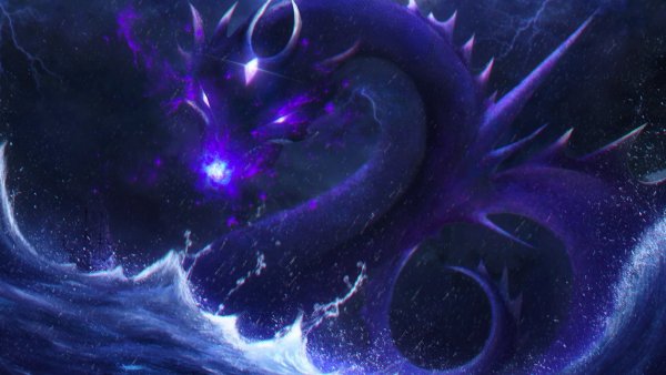 Неон арт дракон