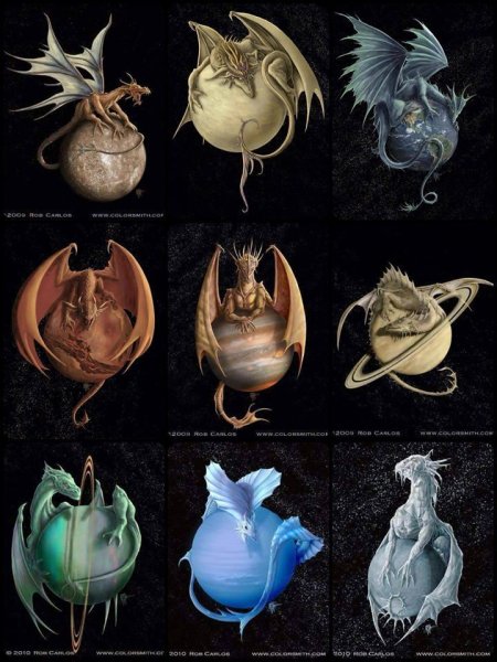 Драконы по стихиям