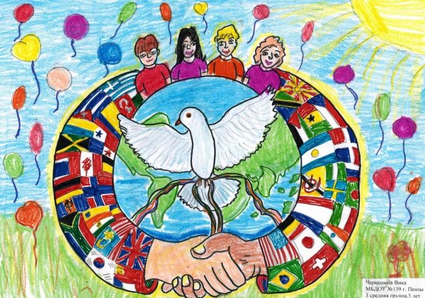 Мир во всём мире рисунки