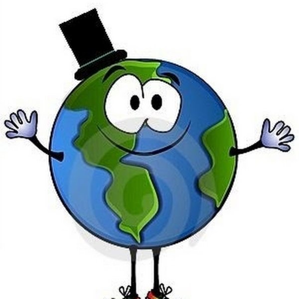 Планета земля с руками и ногами