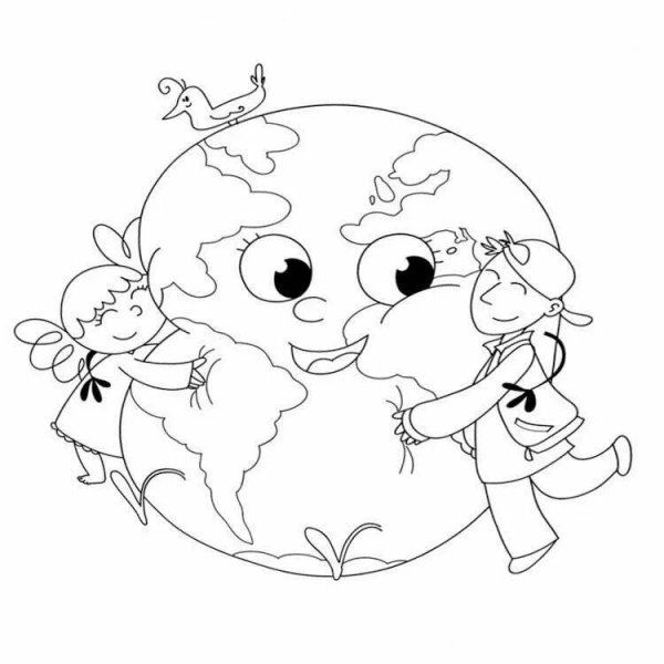 Планета земля раскраска для детей