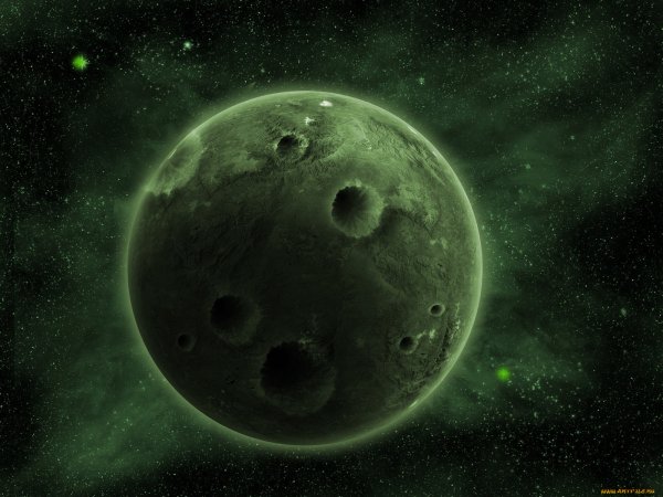 Планета с кратерами