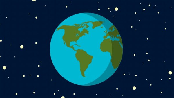 Мультяшная земля из космоса