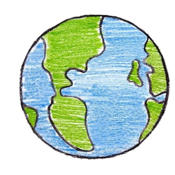 Земля карандашом