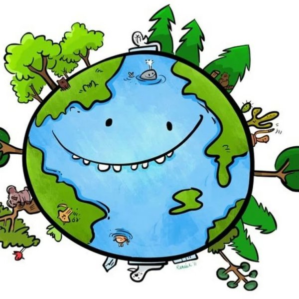 Планета земля мультяшная