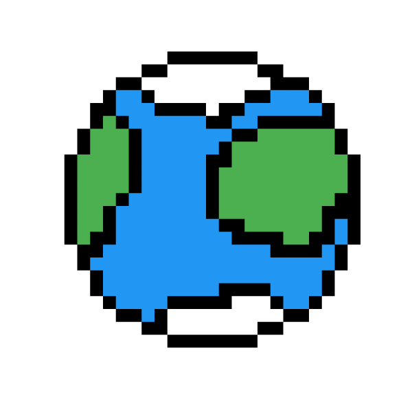 Планета земля пиксель арт