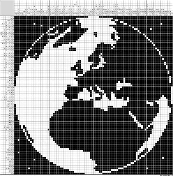 Схемы вышивки крестом черно-белые