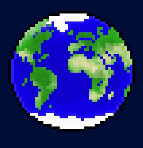 Пиксельная Планета земля