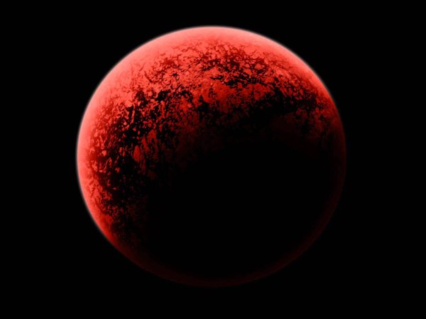 Планета красного цвета