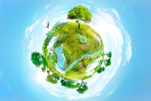Планета земля с деревьями