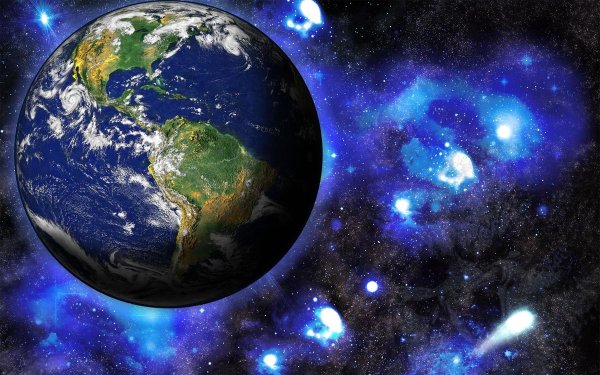 Планета земля в космосе