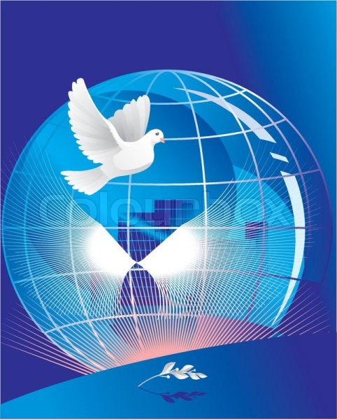 Голубь на земном шаре