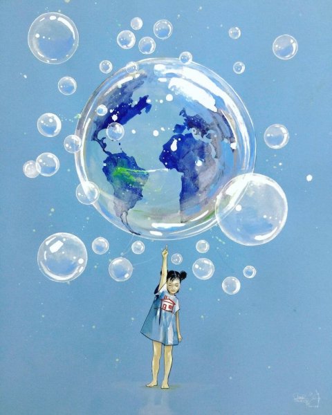 Мыльные пузыри иллюстрация