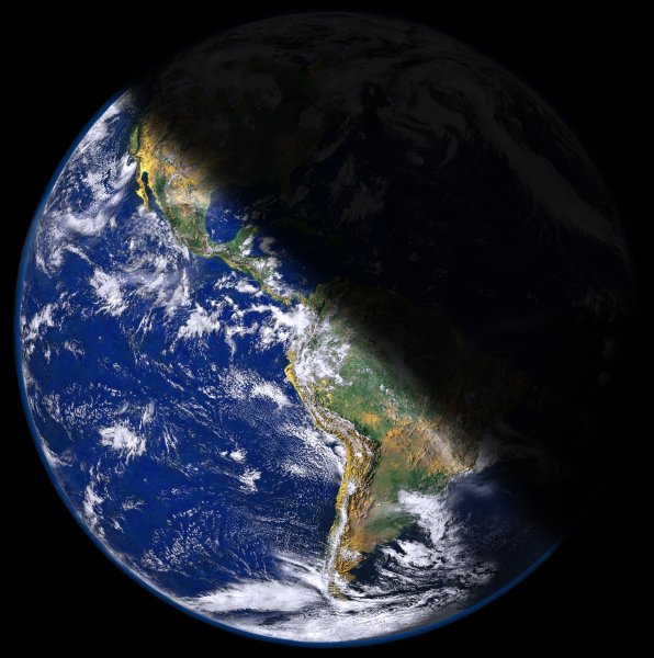 Планета земля день и ночь из космоса