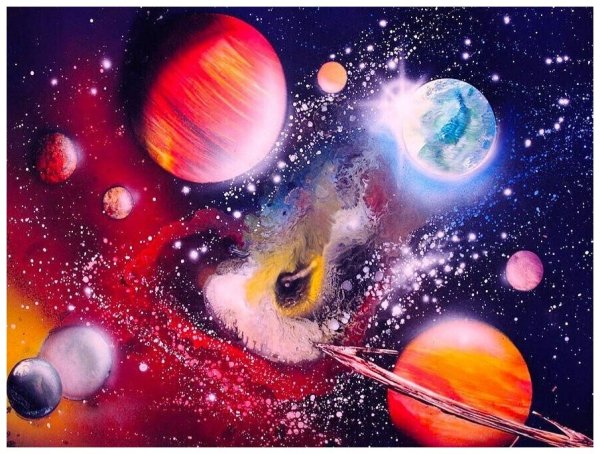 Космический пейзаж живопись