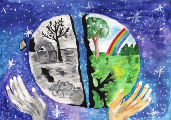 Рисунок на тему спасем нашу планету