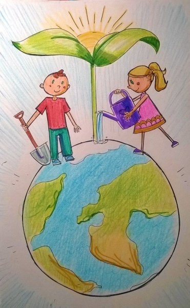 Рисование на тему день земли