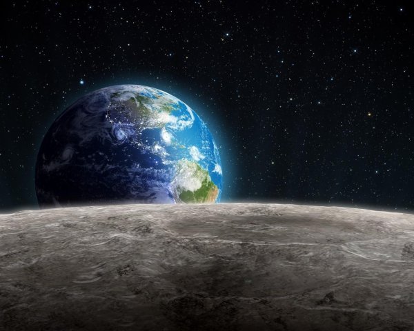 Планета земля вид с Луны