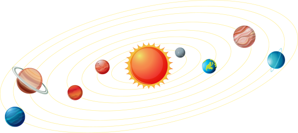 Солнечная система на Светлом фоне