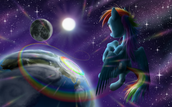 Рейнбоу Дэш арт в космосе