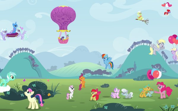 Фон для фотошопа маленькие пони