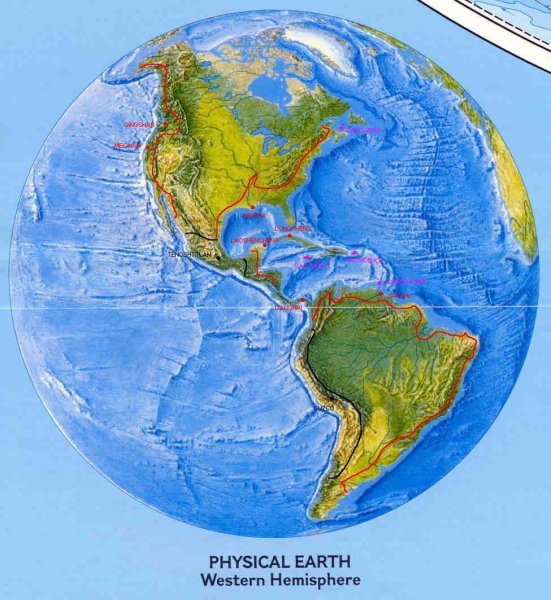 Планета земля Западное полушарие