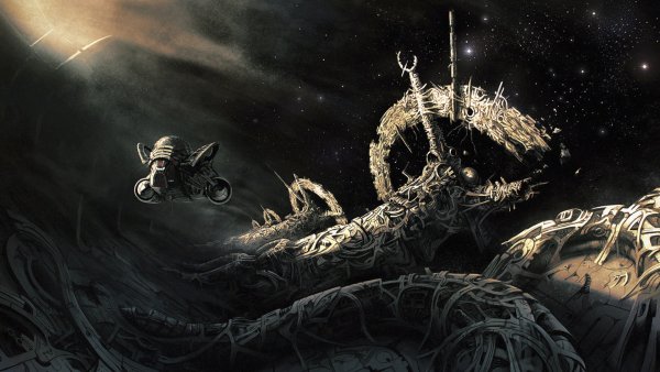 Космический корабль с щупальцами