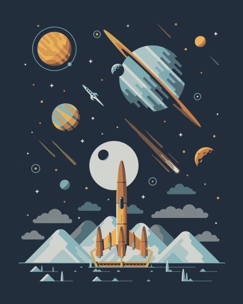 Космос иллюстрация