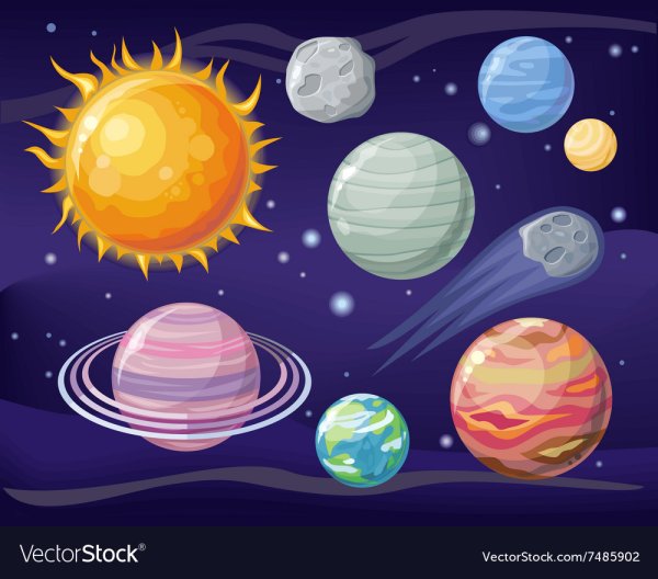 Планеты в Цветном изображении