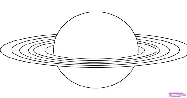 Планета Сатурн раскраска для детей