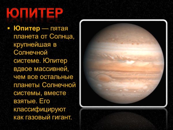 Планеты гиганты солнечной системы Юпитер