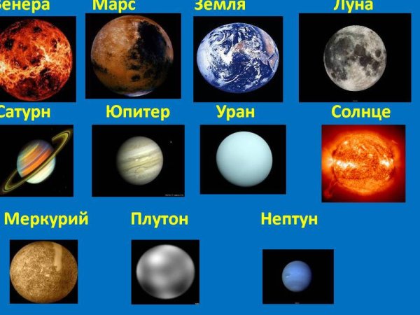 Планеты солнечной системы (Меркурий, Венера, Юпитер, Нептун).