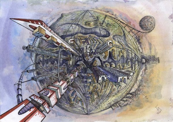 Планета будущего рисунок