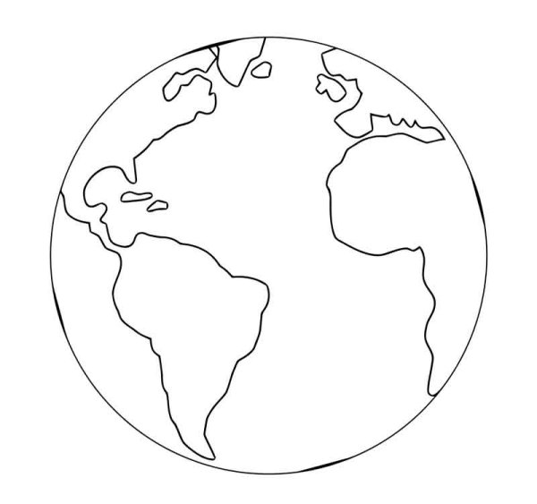 Глобус раскраска для детей