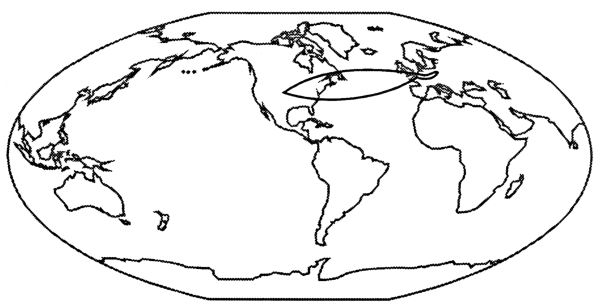 Глобус с континентами раскраска