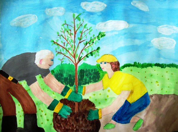 Человек и природа рисунок