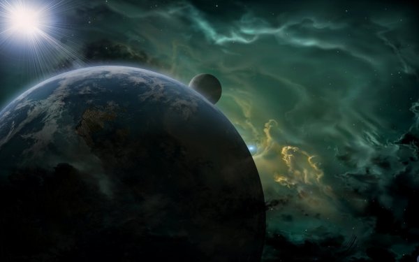 Космос с планетой высокого разрешения