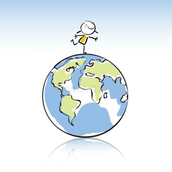 Планета земля с человечками