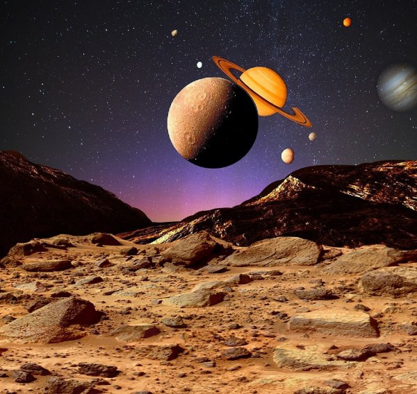 Марс Луна земля Сатурн
