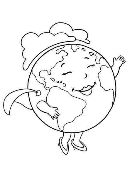 Планета земля раскраска для детей