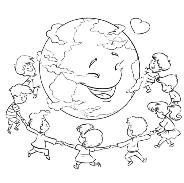 Планета земля раскраска