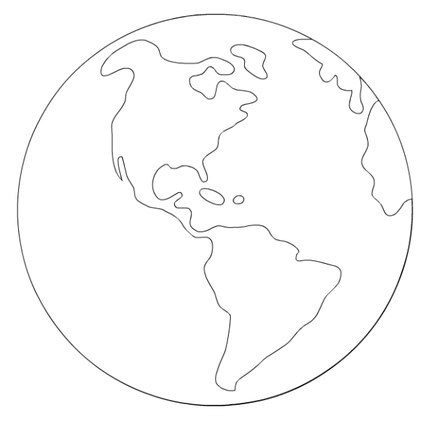 Планета земля трафарет