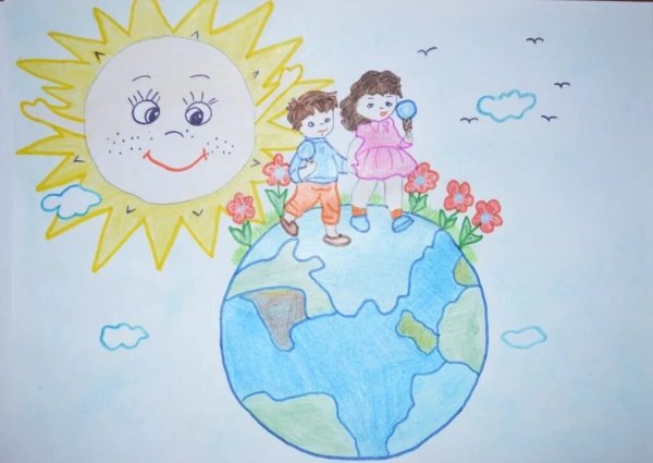 Дети за мир на планете рисунки