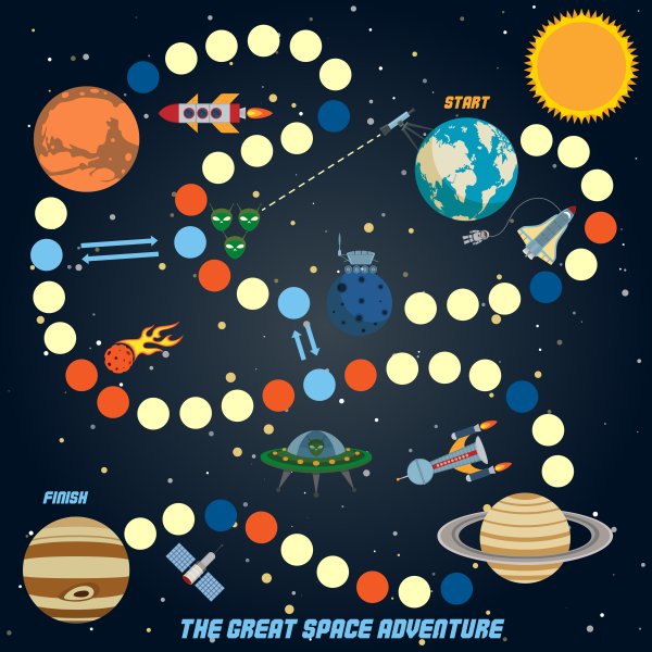 Космическая карта для детей