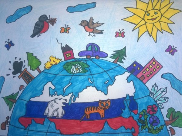 Детские рисунки Россия Родина моя