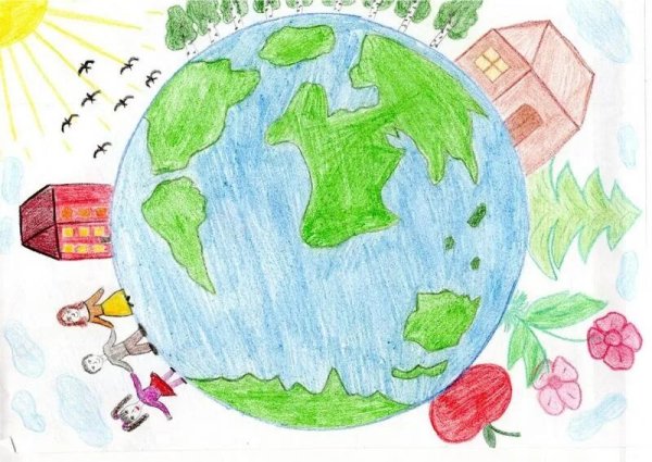 Рисунок на тему Планета земля