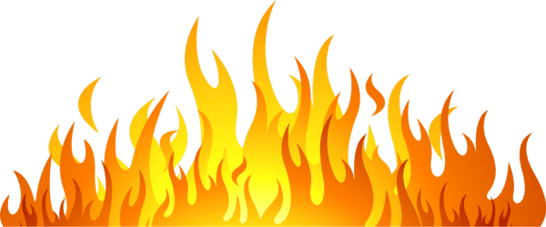 Пламя на белом фоне